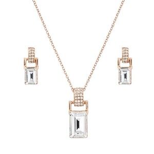 Art Deco Simulated Diamond The Gilda Necklace Set